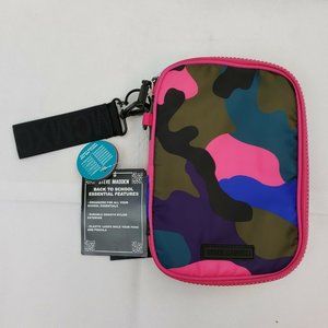 NWT Pink Camo Pencil Case Steve Madden Neon Zipper